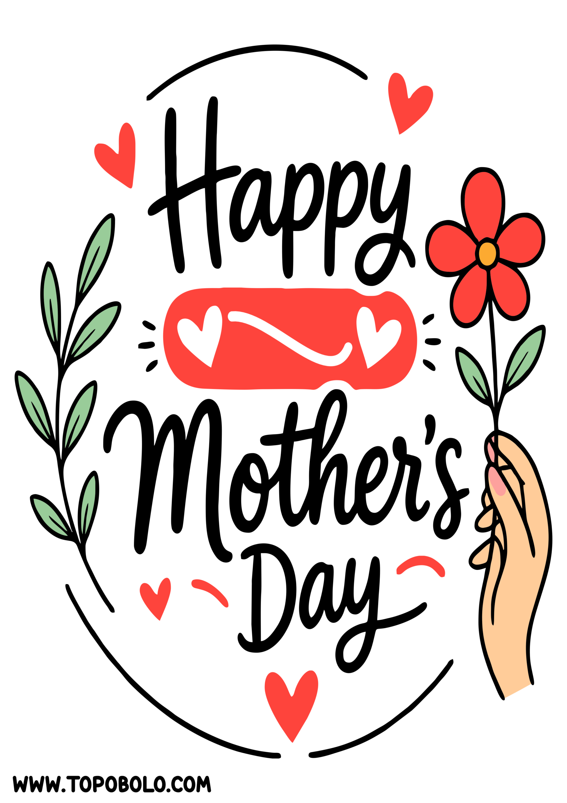 Happy mothers day logo for decoration clean background png