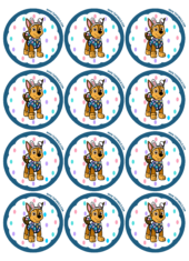 round sticker paw patrol happy easter chase 12 images