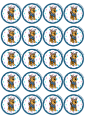 round sticker paw patrol happy easter chase 20 images