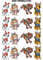 stickers paw patrol happy easter cartoon
