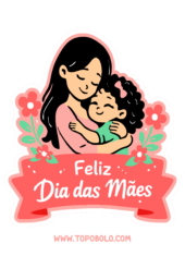 topo de bolo para imprimir feliz dia das mães desenho simples