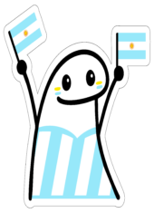 world cup funny stickers argentina flork of cows