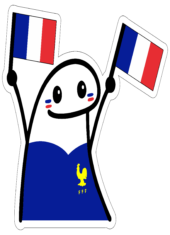 world cup funny stickers france flork of cows