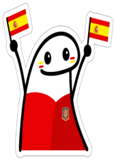 world cup funny stickers spain flork of cows