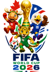 FIFA world cup 2026 logo mascots clipart