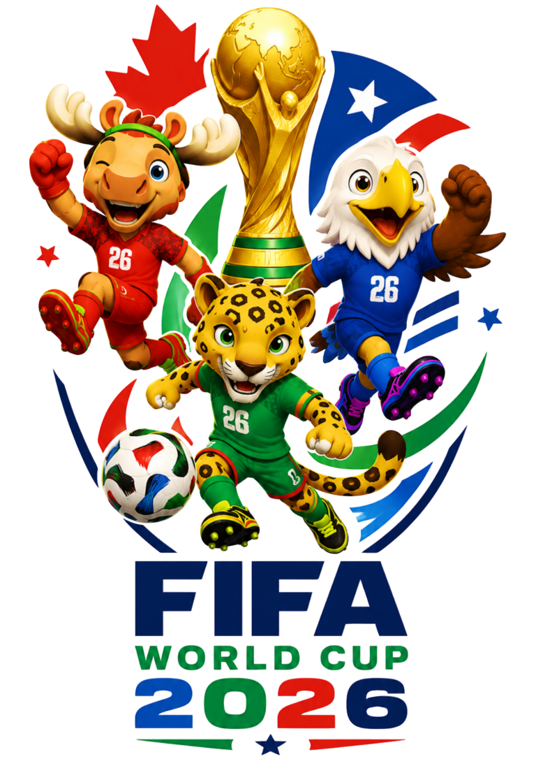 Copa do mundo FIFA 2026 Maple Zayu e Clutch Estados Unidos Canadá e México artes com fundo transparente png