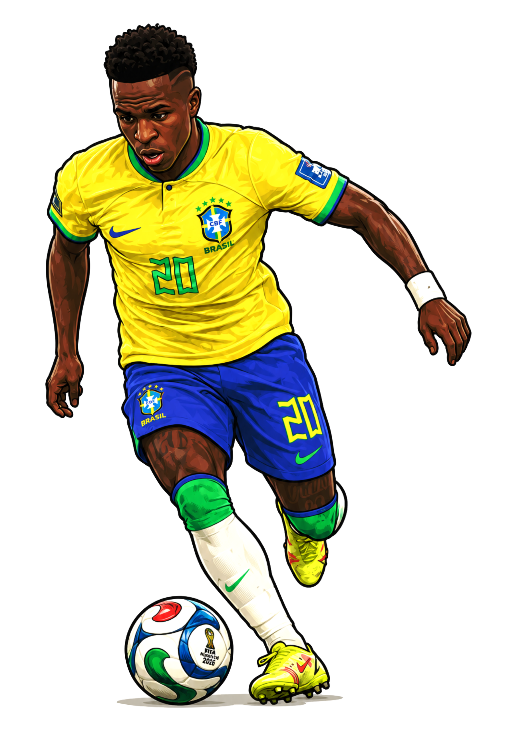 Vinicius Junior jogador da seleção brasileira copa do mundo 2026 png