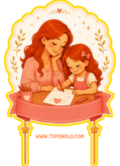 cake topper red happy mothers day red hair