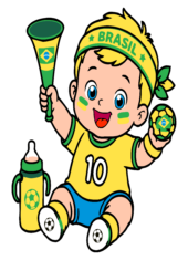 copa do mundo bebezinho loiro torcedor do Brasil