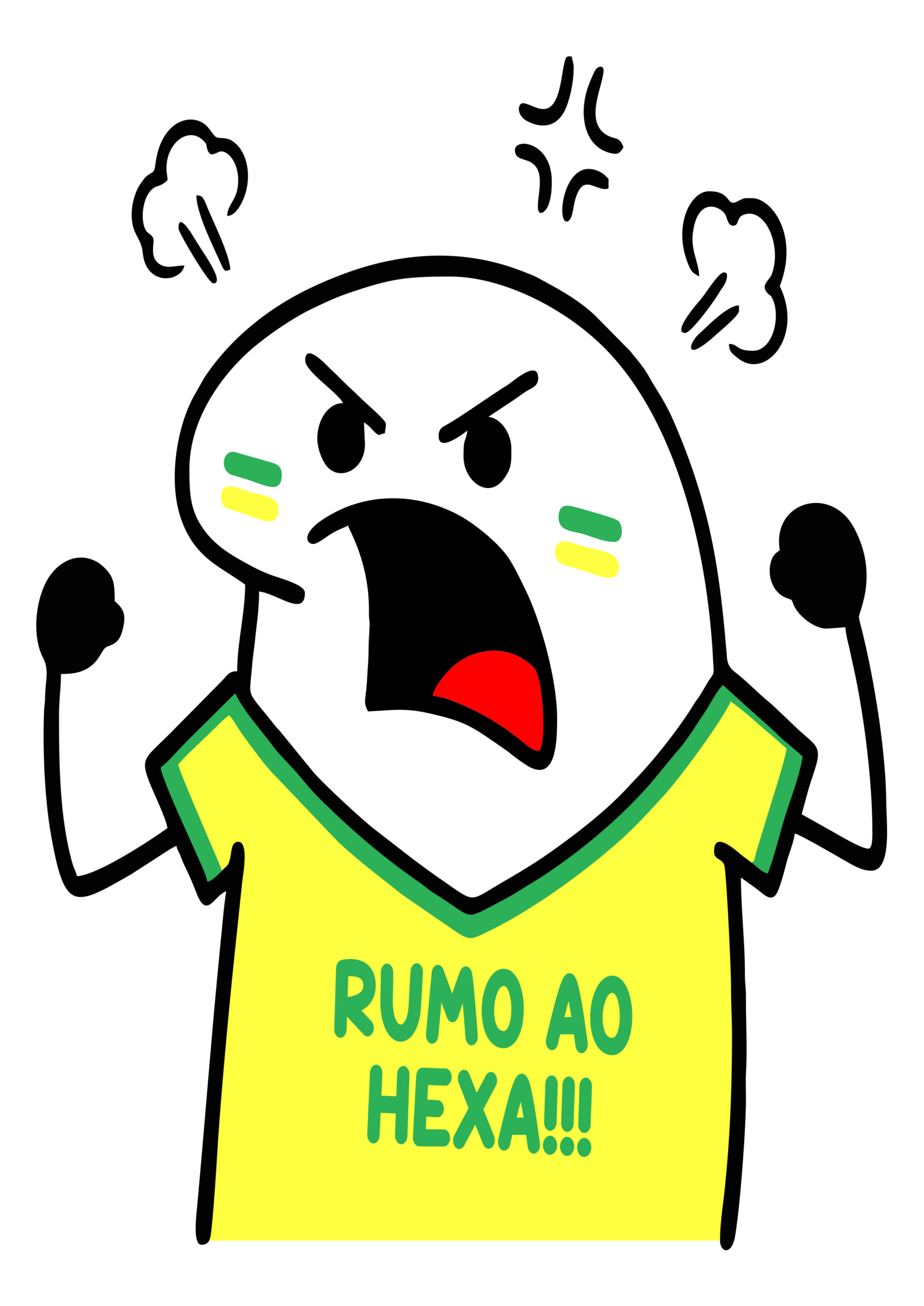 Flork bravo torcedor do Brasil copa do mundo 2026 rumo ao hexa png