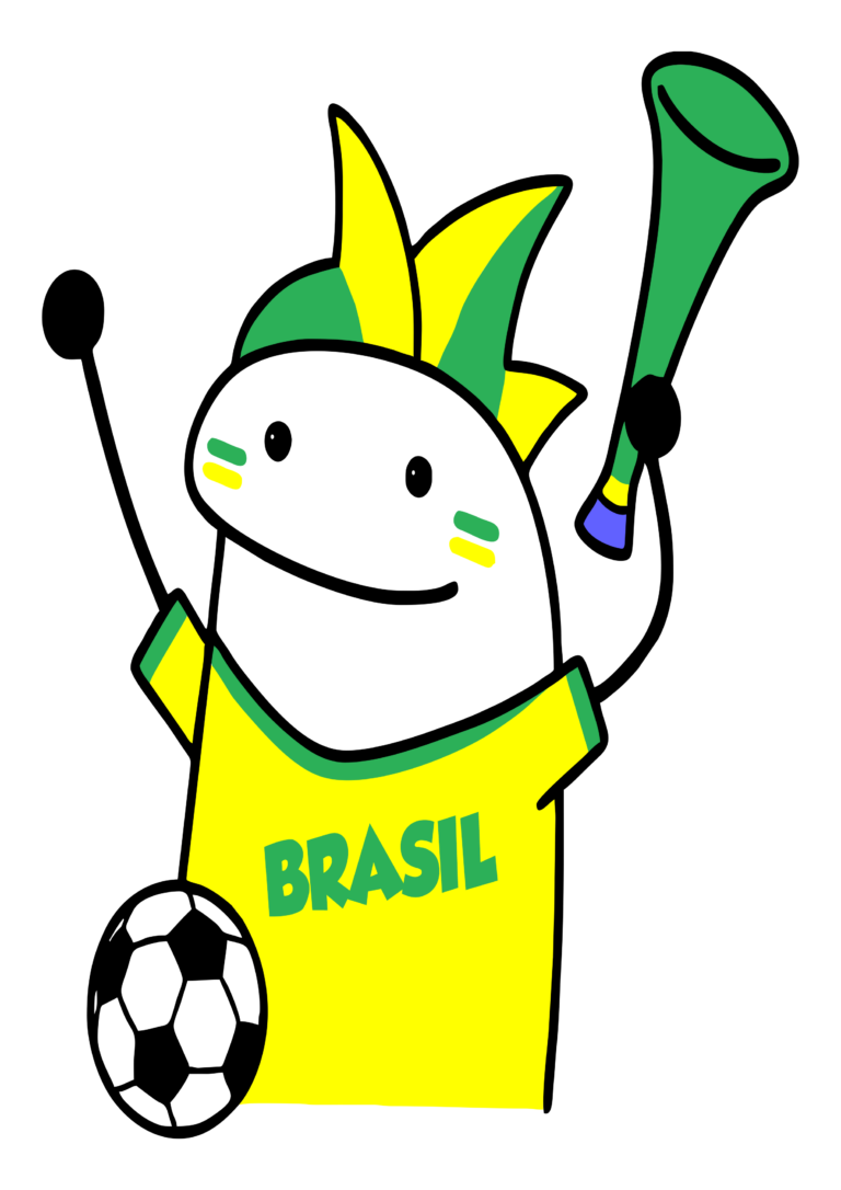 Flork bravo torcedor do Brasil copa do mundo 2026 rumo ao hexa desenho engraçado png
