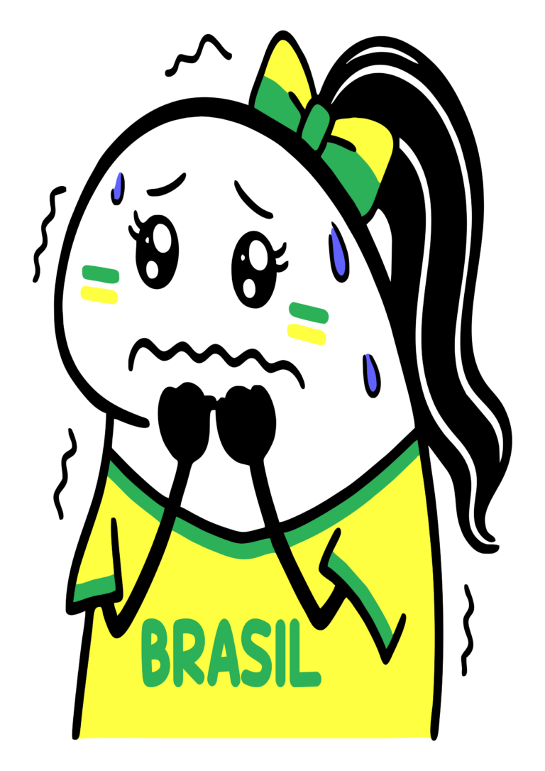 Flork nervosa torcedora do Brasil copa do mundo 2026 rumo ao hexa imagem engraçada png