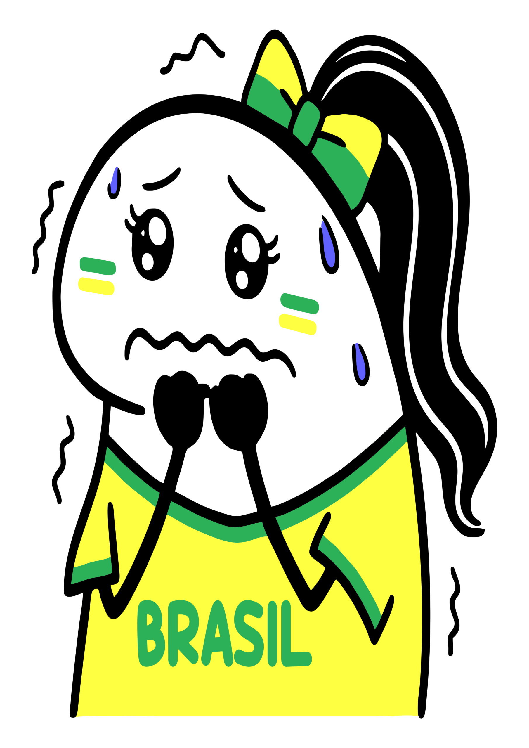 Brazilian flork nervous fan girl soccer world cup 2026 png