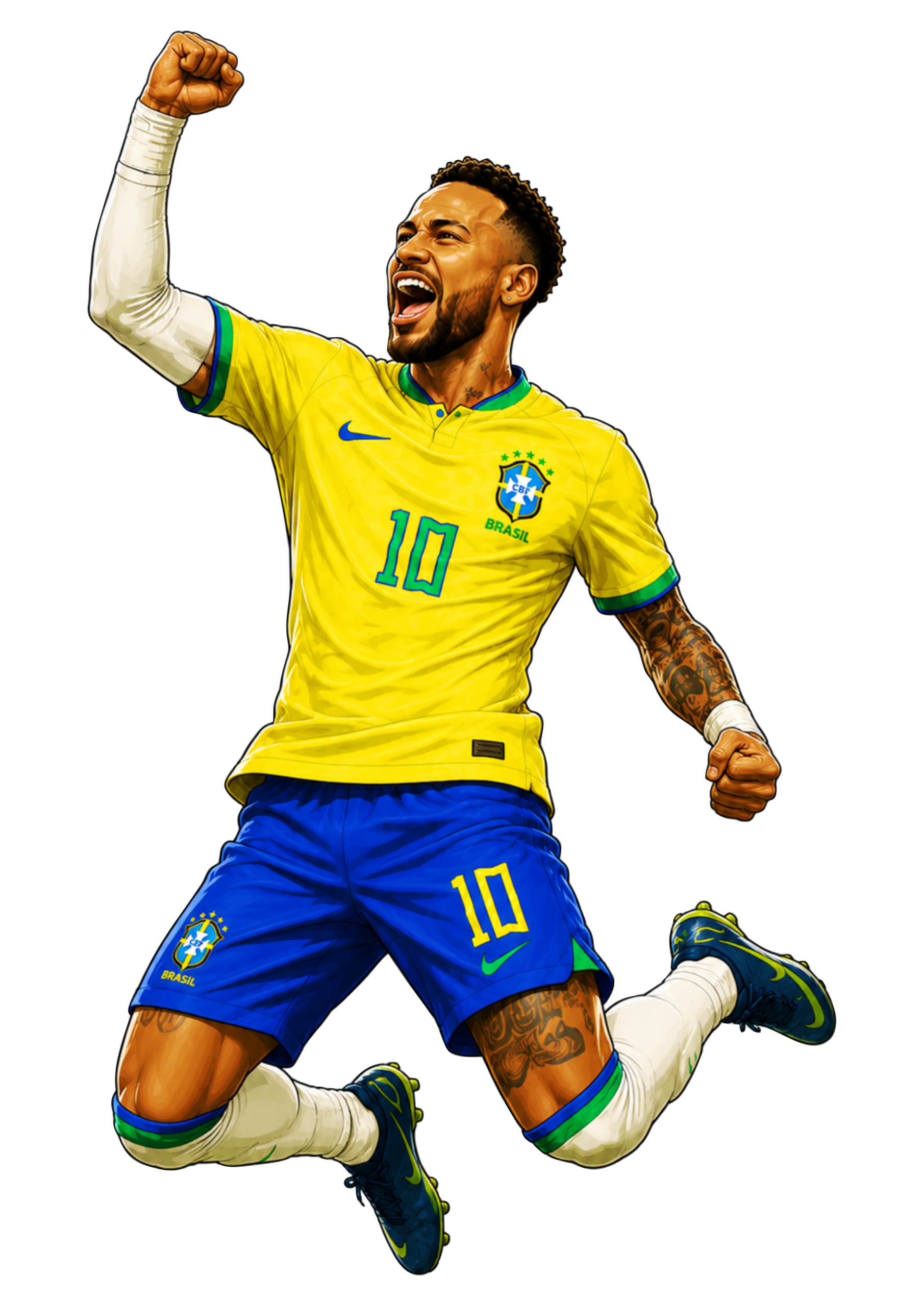 Neymar Jr jogador da seleção brasileira copa do mundo 2026 convocado comemorando o gol png