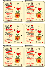 tag quadrada para o dia das mães artigos de papelaria 6 imagens